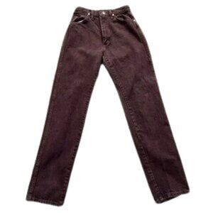 VTG 80's Boy’s Classic Wrangler Chocolate Brown Straight Denim Jeans - 25” Waist